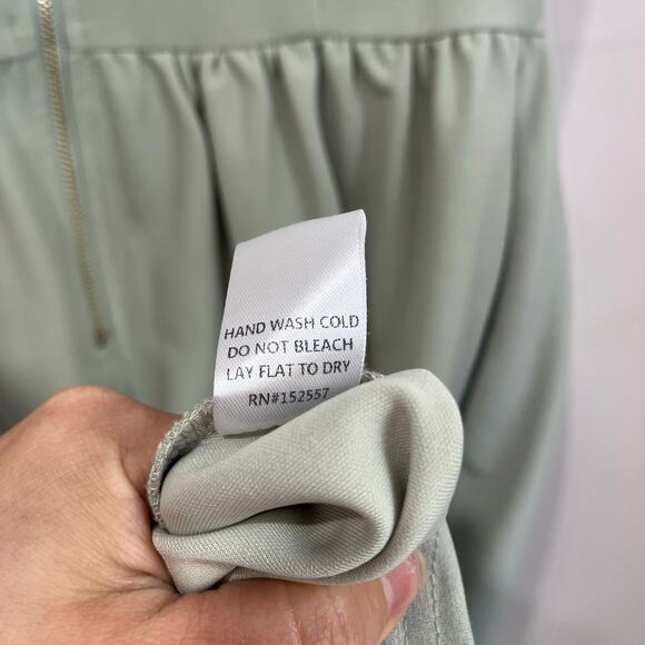 Jessakae Mint Green Dress Size M Short Sleeve Fit and Flare Minimalist - Picture 5 of 7